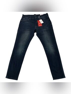 Lucky Brand 411 Athletic Taper Jeans Men 32x30 Dark Wash Stretch Denim NWT